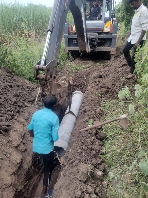 अंडरग्राउंड बंदिस्त नाली  काम